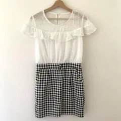 ミニ丈ワンピース ✨ レース フェミニン 異素材 PAGE BOY✨