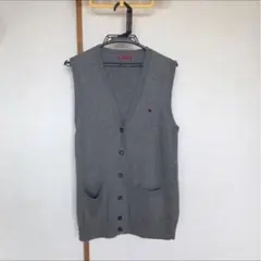 POLO グレーのVネックニットベスト