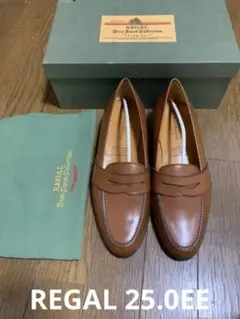 新品未使用　リーガルローファー25.0 茶色　靴袋付き