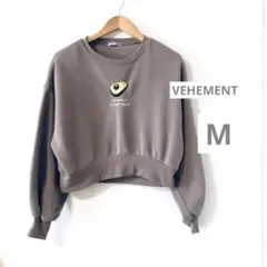 vehement アボカド 刺繍 クロップド丈 トレーナー 裏起毛 Mサイズ