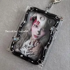 デコフレーム☆トレカケースキーホルダー☆ラメBK