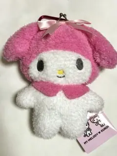 마이멜로디 카라비나가 달린 가마구치 파우치 봉제인형 산리오