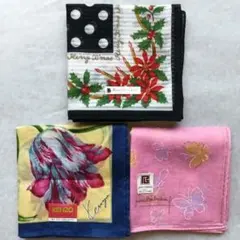 新品ラベル付き 大判含 ブランドハンカチ 3枚