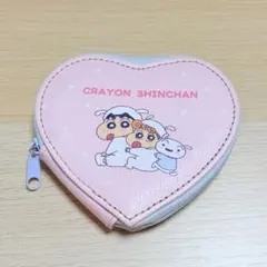 クレヨンしんちゃん ハート型コインケース ピンク