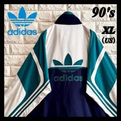 ◆背面トレフォイル／美品◆ 90s アディダス ナイロンジャケット