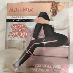 スリムウォーク24hマルチスキニーデニム風ブラックM