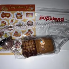 スクイーズ クマ チョコレートpupuland 変え袋、シール付き