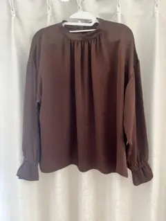 URBAN RESEARCH DOORS ブラウン長袖ブラウス