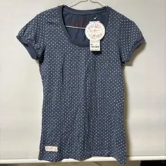 ユニクロコラボCath Kidston ドット柄Tシャツ ネイビー ドット Mのサムネイル