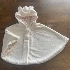 ミキハウスベビー　マイクロファー　　マント　うさぎ