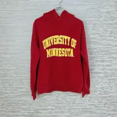 GU ジーユー ✨赤 パーカー L フロント　ロゴ　ユニセックス