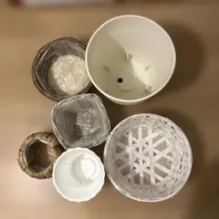 【エコメルカル便は値引きあり】フラワーアレンジメント用花かご　6個セット　花器