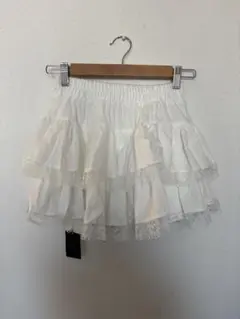 spray premium フリルミニスカート ホワイト