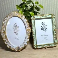 【新品】アンティーク調フォトフレーム 写真立て 結婚式 ２点SET