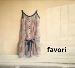 1①【美品！】favori サロペット ワンピース ファヴォリ