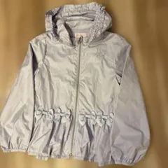 メゾピアノ140cm フリルとリボンたくさん付いた裏地付きブルゾン 薄い紫色