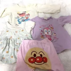 アンパンマンドキンちゃん95cm長袖 半袖Tシャツ4点セット