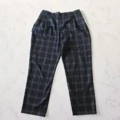 美品★ アースミュージック&エコロジー チェック テーパードパンツ M
