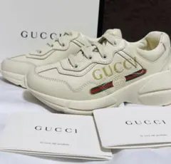 【未使用】GUCCIライトン ロゴ スニーカー キッズ17-18cm 4-6歳のサムネイル