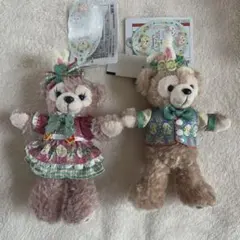 イースター　ダッフィー　シェリーメイ　ぬいぐるみバッジ