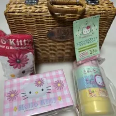 【希少！新品未使用】ハローキティ　ピクニックバスケット　計4点セット　レア