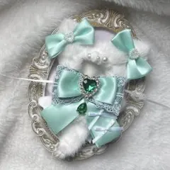 ぬい服 10cm にじぱぺっと ねこ ライトグリーン ハンドメイド