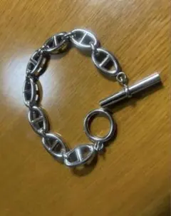 シルバーカラー アンカーチェーン ブレスレット GMサイズ 男女兼用