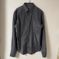 ZARA MAN ストライプシャツ 長袖 メンズ Lサイズ コットン混