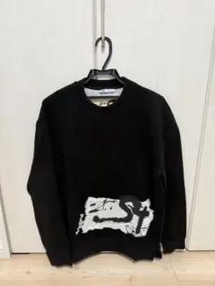 グラフィックプリント ブラック セーター
