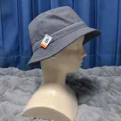 グレー バケットハット 通気孔付きSサイズ