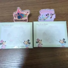 ディズニー クリップ メモ付き 2個セット