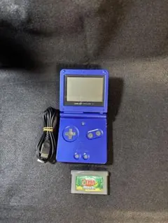 ゲームボーイアドバンス SP 青+ゼルダの伝説ふしぎのぼうし+新品バッテリー
