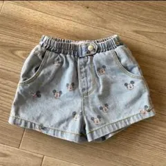 ミッキー柄デニムショートパンツ 12-18ヶ月 ZARA