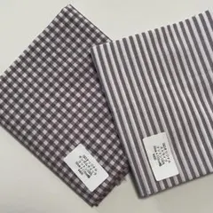チェック＆ストライプの生地2点セットコットン100% ギンガム他