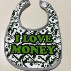 I LOVE MONEY 柄 ベビー用スタイのサムネイル