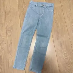ライトブルー ストレートレッグ デニムパンツ