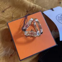 未使用＊エルメス＊スカーフリング＊トリオ＊ゴールド＊90