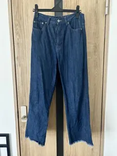 W closet ダブルクローゼット ワイドレッグデニム フリンジ裾