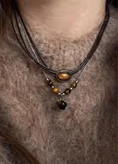 タイガーアイ ネックレス　2本セット