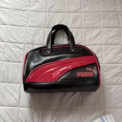 PUMA ハンドバッグ 黒 赤