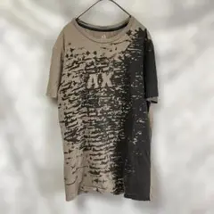 10323 アルマーニエクスチェンジ　AX Tシャツ M 綿100% 茶色 古着