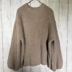 【ふわふわ】シャギーニットプルオーバー Fサイズ　レディース