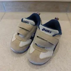 ASICS ベージュ ネイビー シューズ
