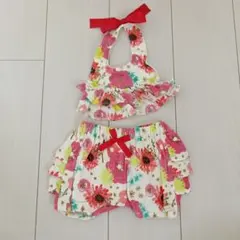 Haruulala スタイ かぼちゃパンツ セット 花柄のサムネイル