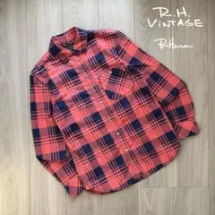 【R.H.VINTAGE】check shirt / RED / S