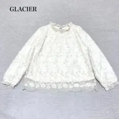 グラシア　総刺繍プルオーバー(M)シアー　レイヤード　フェミニン　フリル　可愛い