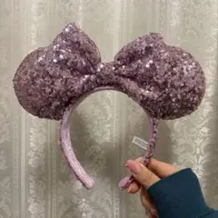 ディズニー カチューシャ スパンコール　ミニー