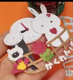 新品　うさぎカゴ　カッティングダイ