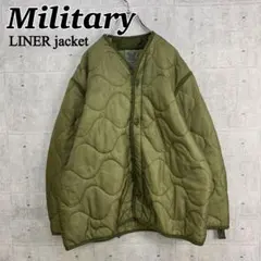 f0072 80年代 米軍実物 ライナージャケット カーキ M オリーブ