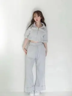 andmary ami line zip tops&skirt - メルカリ